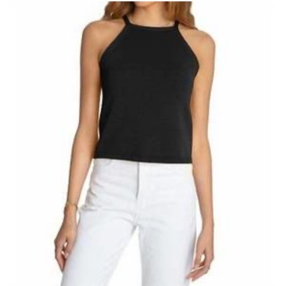 525 America Tops - 525 America Black Cotton Halter Top - Size XS